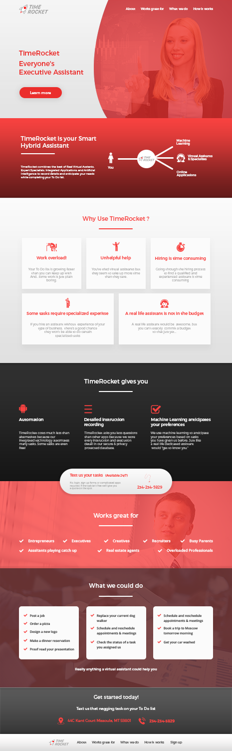 Web Design by weekidesigner for TimeRocket | Design #18808789