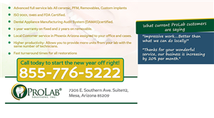 Postcard for Dental Lab to Dental Lab | Postcard Design by creationz2011