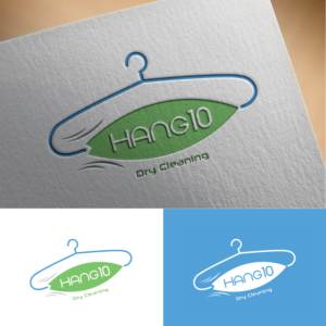 Hang 10 / Dry Cleaning (Seperated)  | Diseño de Logo por Maxo-Biz