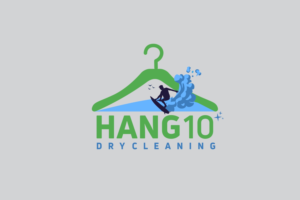 Hang 10 / Dry Cleaning (Seperated)  | Logo Design by Farqaleit™