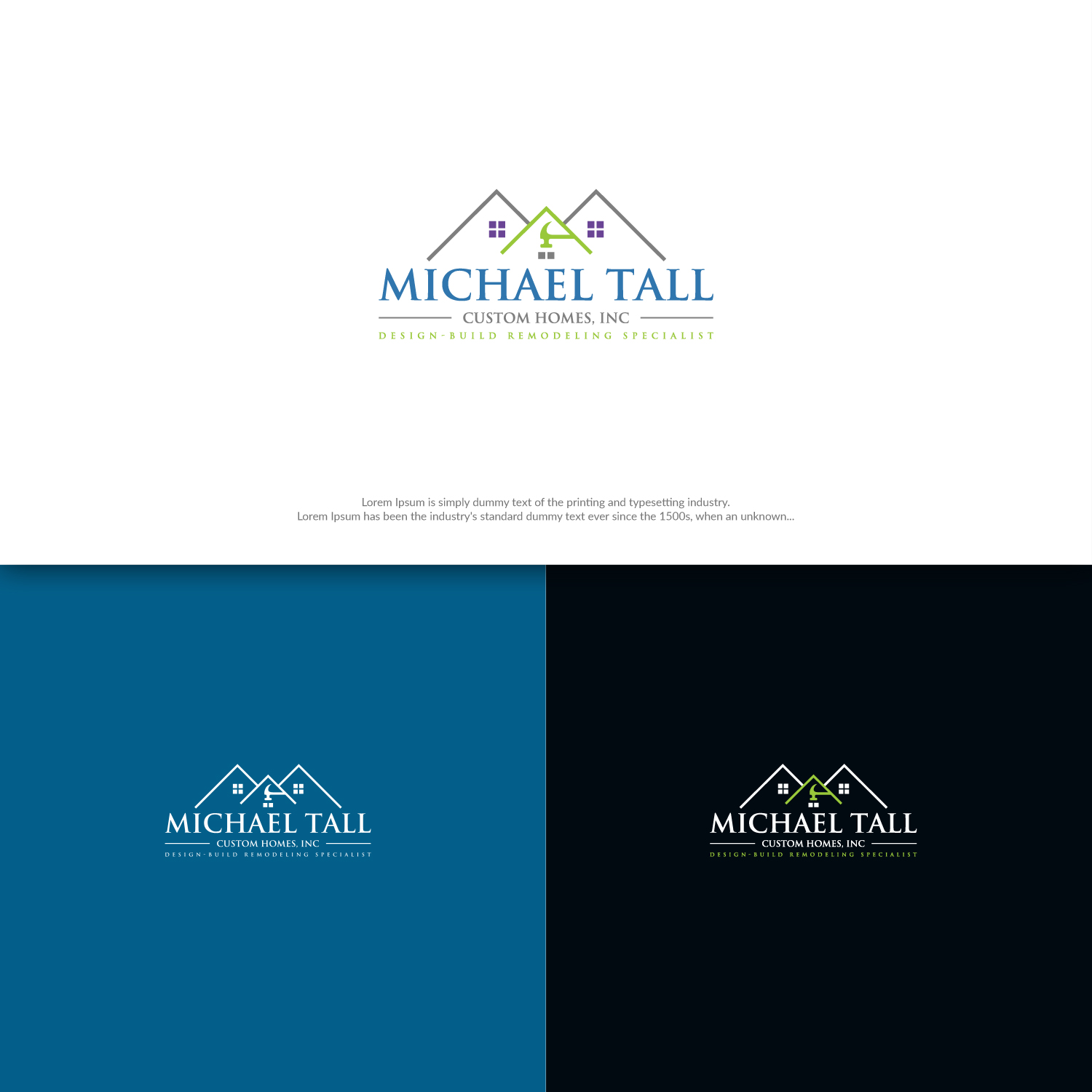 Logo Design by ideaz2050 for Michael Tall Custom Homes, Inc | Design #18874124