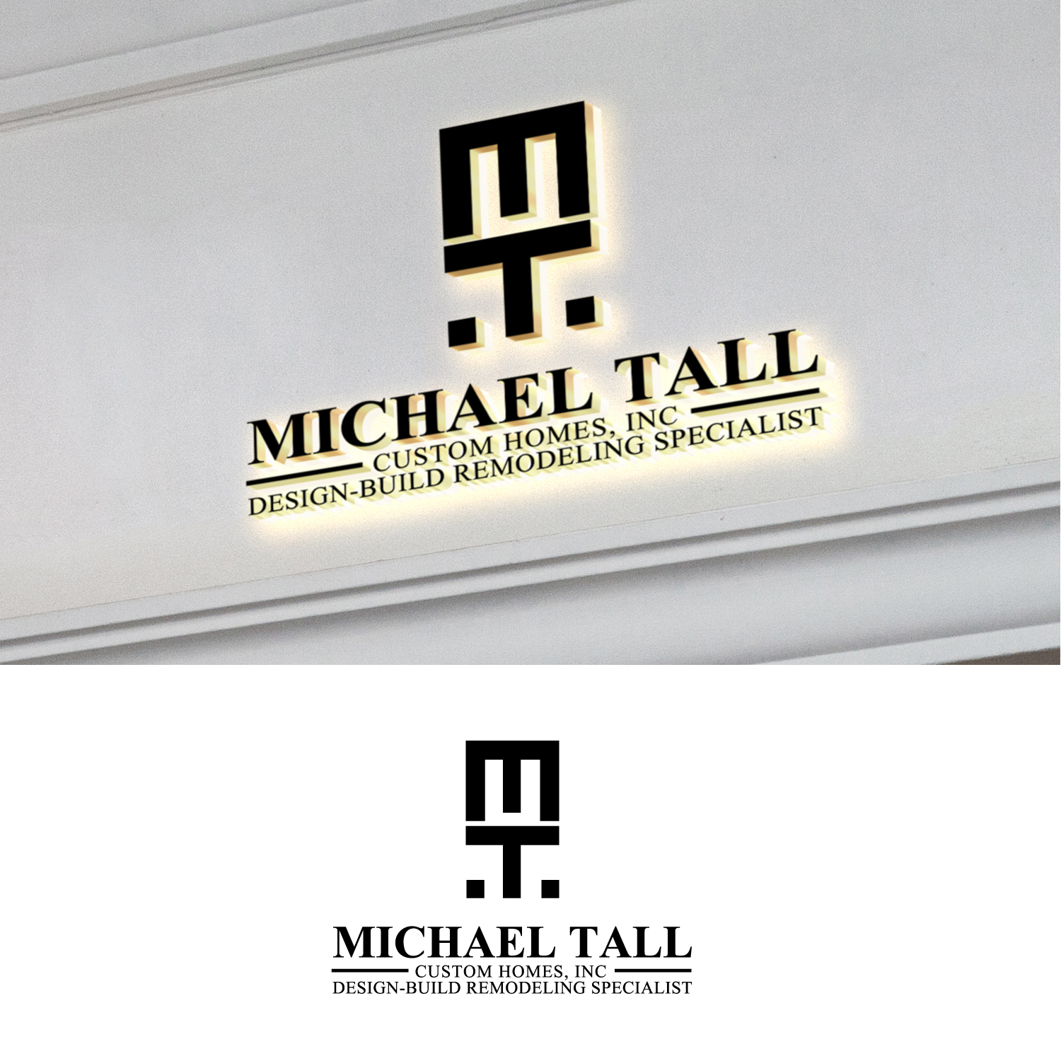 Logo-Design von Aqeel Momin für Michael Tall Custom Homes, Inc | Design #18880324