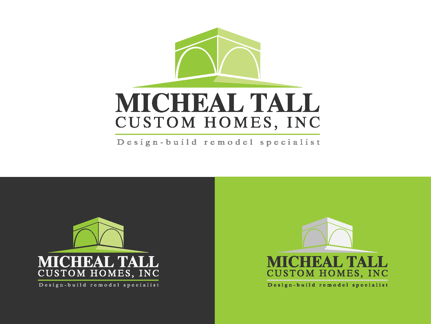 Logo Design by bassemsamir for Michael Tall Custom Homes, Inc | Design #18888653