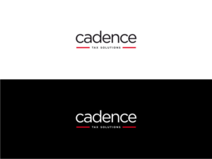 Most of the logo should display the name “cadence” with the words “tax solutions” in a much smaller font below or next to.   The font should be sans serif.  | Logo Design by Atvento Graphics