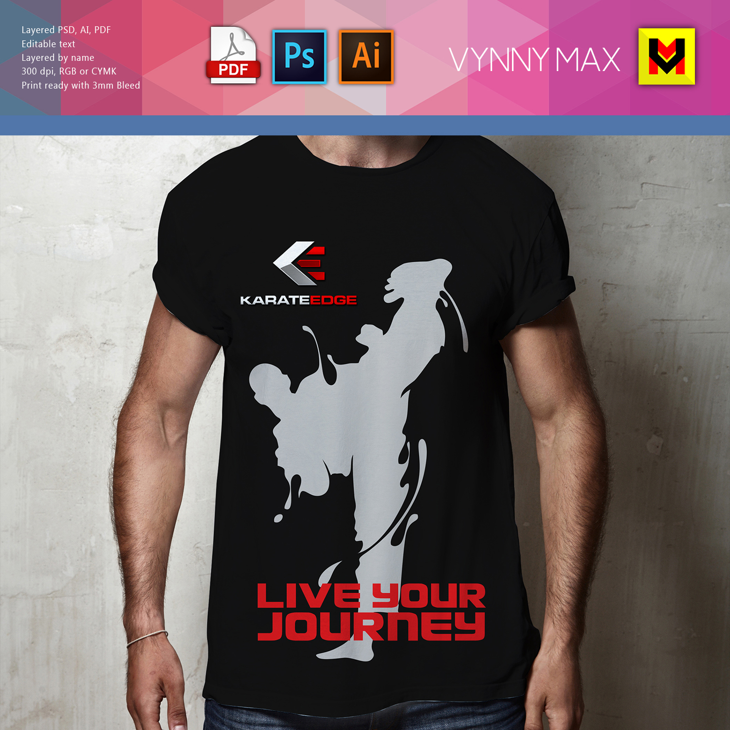 T-shirt Design by VynnyMax for Karate Edge LLC | Design #18903349