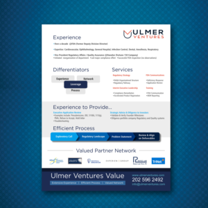 Design de Flyer par uk pour Ulmer Ventures LLC | Design : #18844672