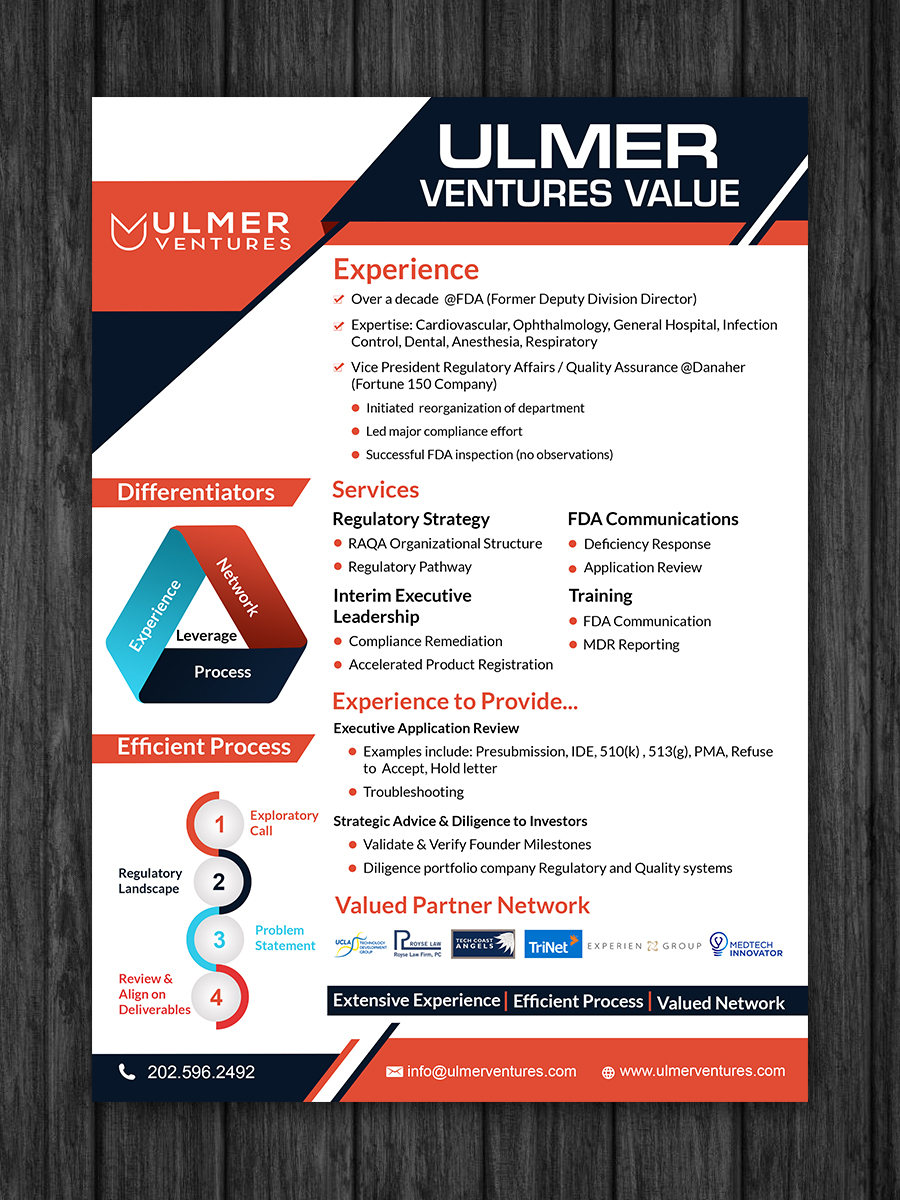 Flyer Design by Schöpfer for Ulmer Ventures LLC | Design #18847429
