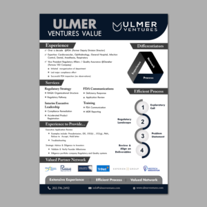 Flyer Design by Schöpfer for Ulmer Ventures LLC | Design: #18919318