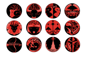 12 Zodiac signs | Design Art par Tomi Ax