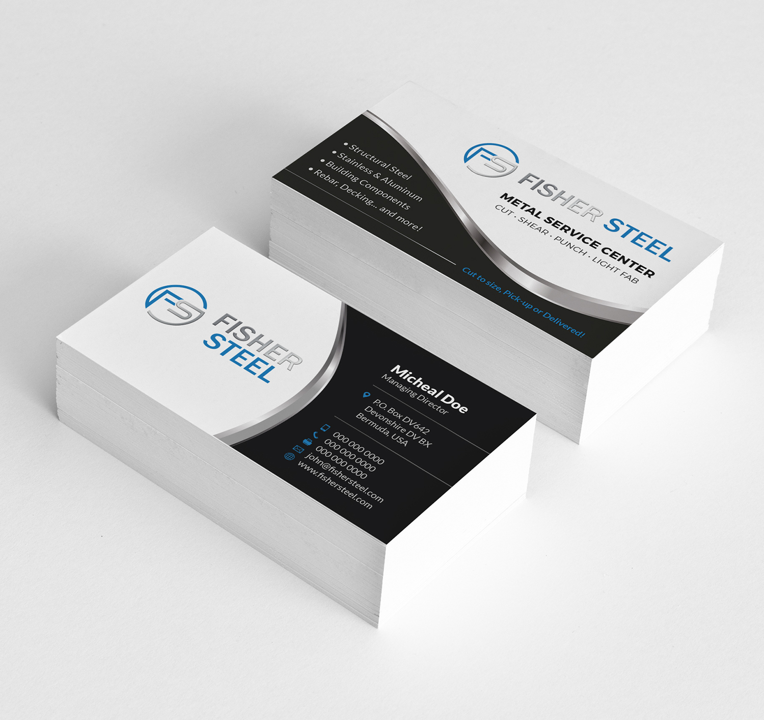 Business Card Design by Tilt for Fisher Steel | Design #18848217
