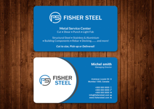 Design de Carte de Visite par Alaminenterprise pour Fisher Steel | Design : #18834361