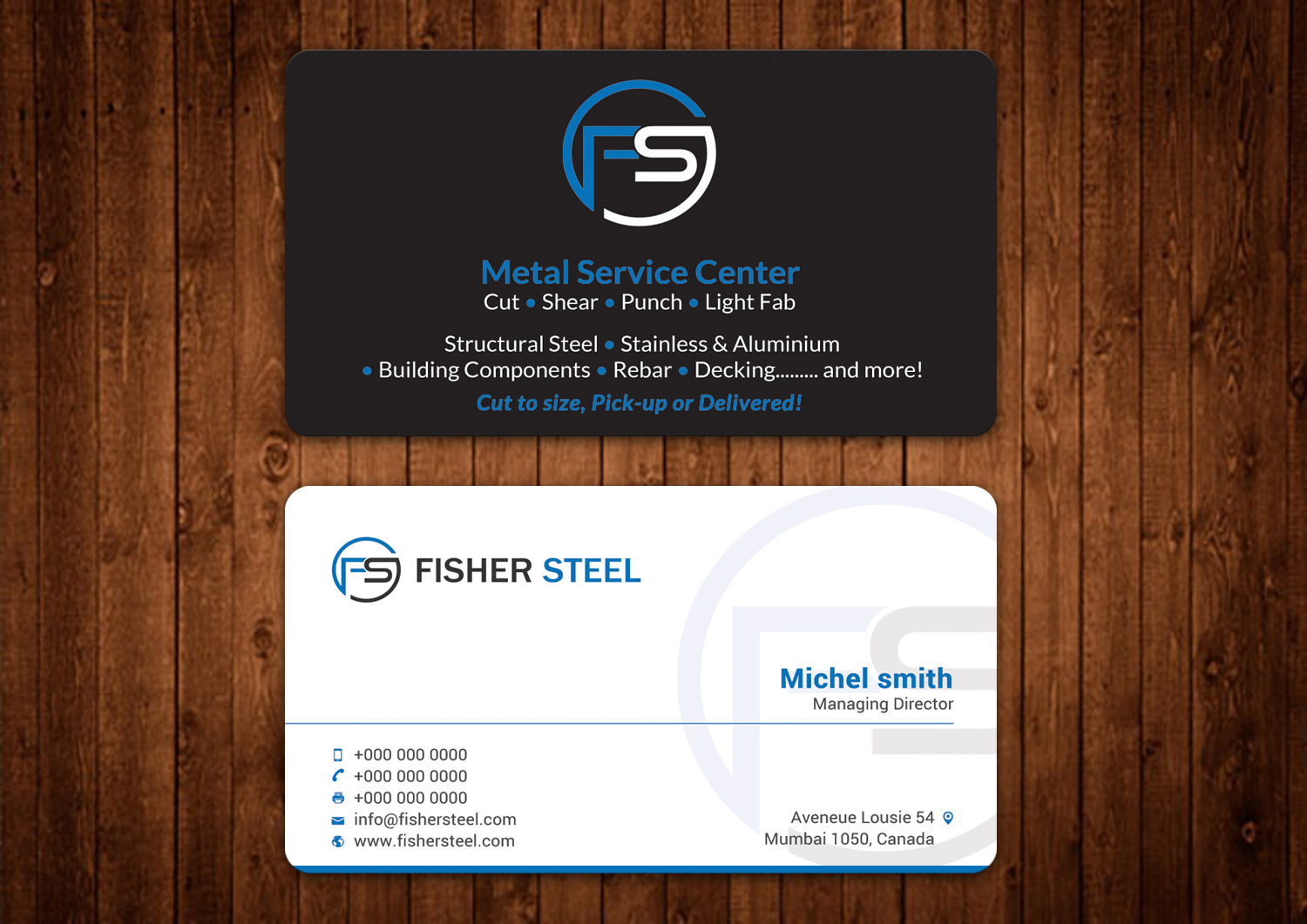 Design de Carte de Visite par Alaminenterprise pour Fisher Steel | Design #18834491