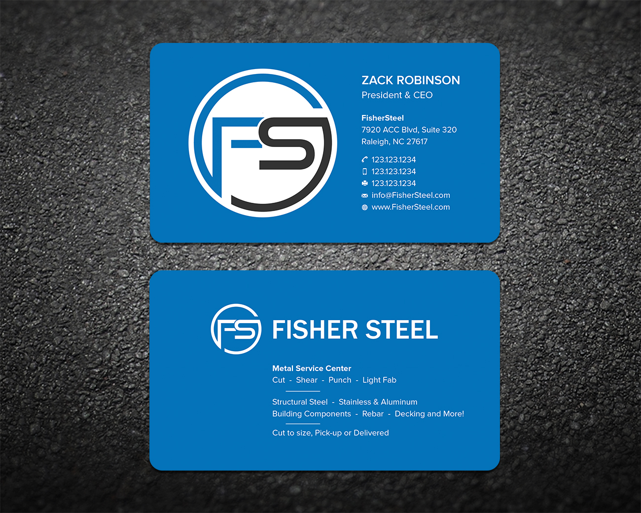 Business Card Design by Shahin Hossen for Fisher Steel | Design #18879617