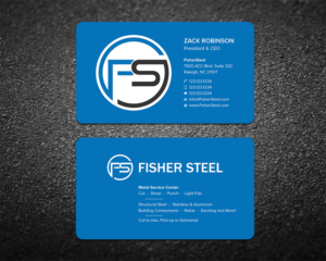 Business Card Design by Shahin Hossen for Fisher Steel | Design #18879617