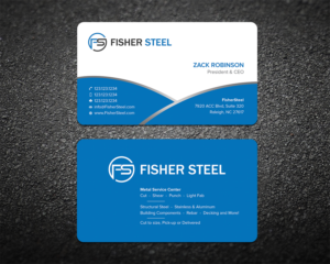 Business Card Design by Shahin Hossen for Fisher Steel | Design: #18879685