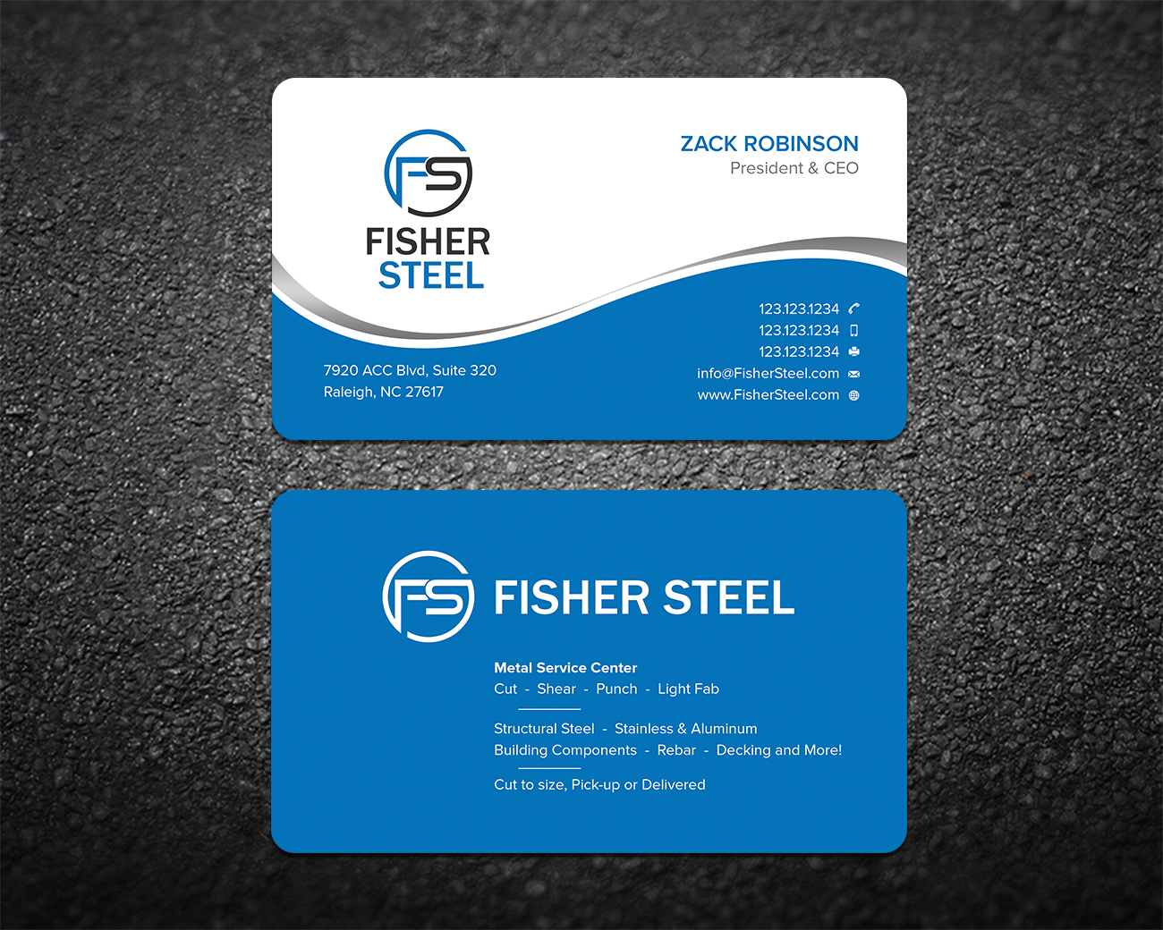 Business Card Design by Shahin Hossen for Fisher Steel | Design #18879719