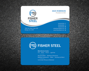 Business Card Design by Shahin Hossen for Fisher Steel | Design: #18879719
