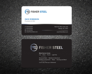 Business Card Design by Shahin Hossen for Fisher Steel | Design: #18879756
