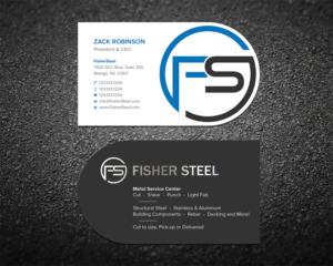 Business Card Design by Shahin Hossen for Fisher Steel | Design: #18911456