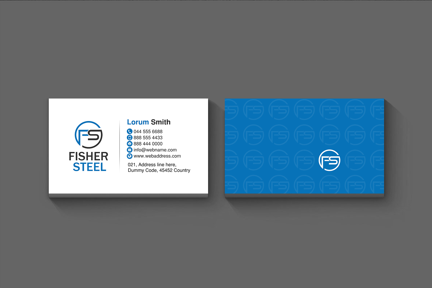 Business Card Design by Creations Box 2015 for Fisher Steel | Design #18843899