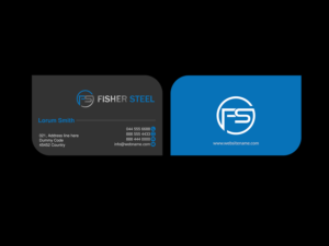 Design de Carte de Visite par Creations Box 2015 pour Fisher Steel | Design : #18843924