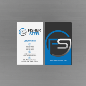 Design de Carte de Visite par Creations Box 2015 pour Fisher Steel | Design : #18843926