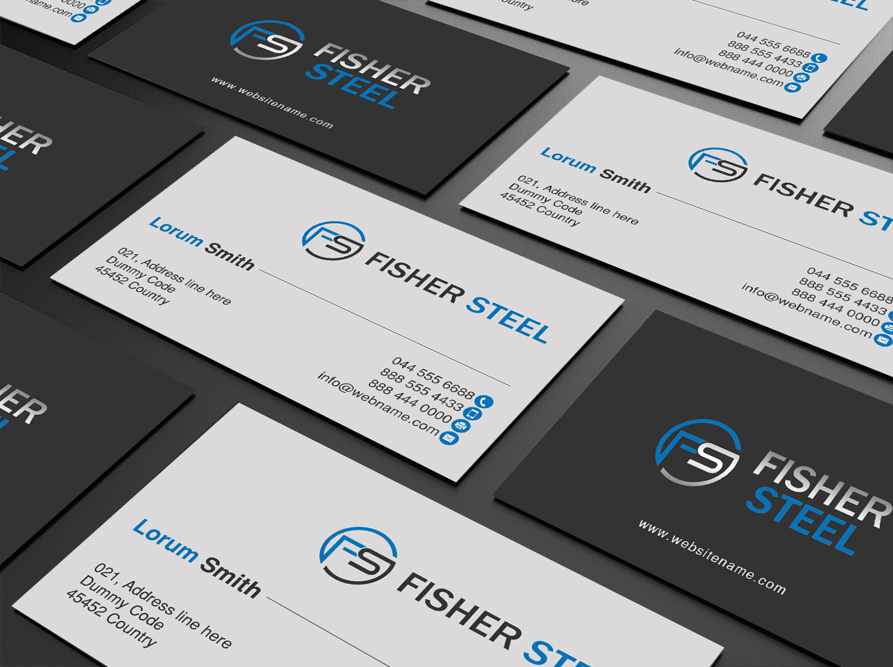 Business Card Design by Creations Box 2015 for Fisher Steel | Design #18844164