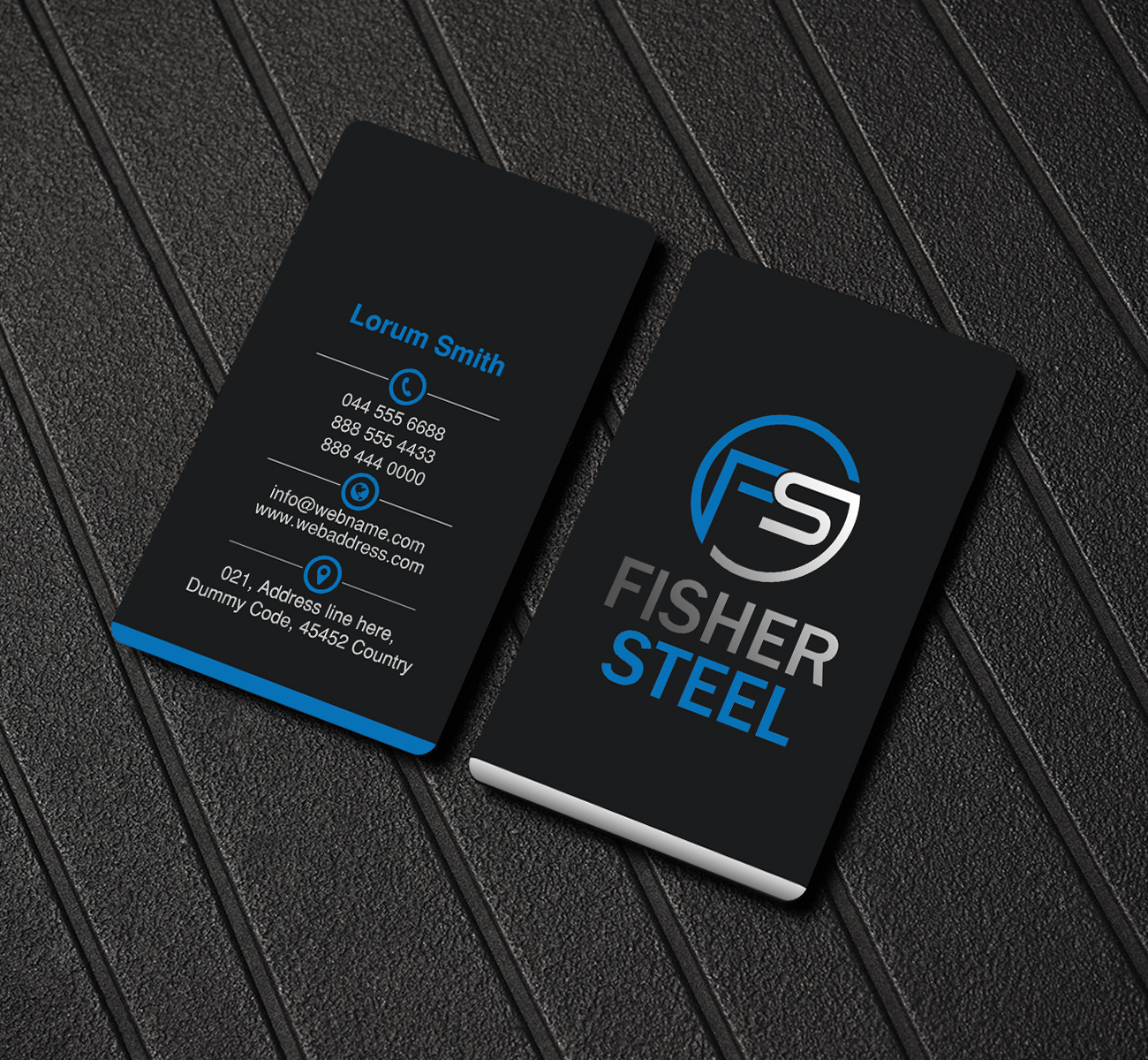 Business Card Design by Creations Box 2015 for Fisher Steel | Design #18844166