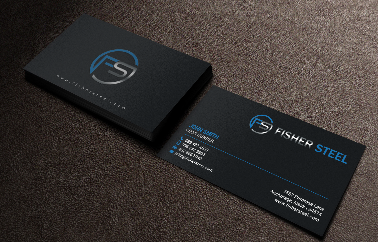 Business Card Design by chandrayaan.creative for Fisher Steel | Design #18840736
