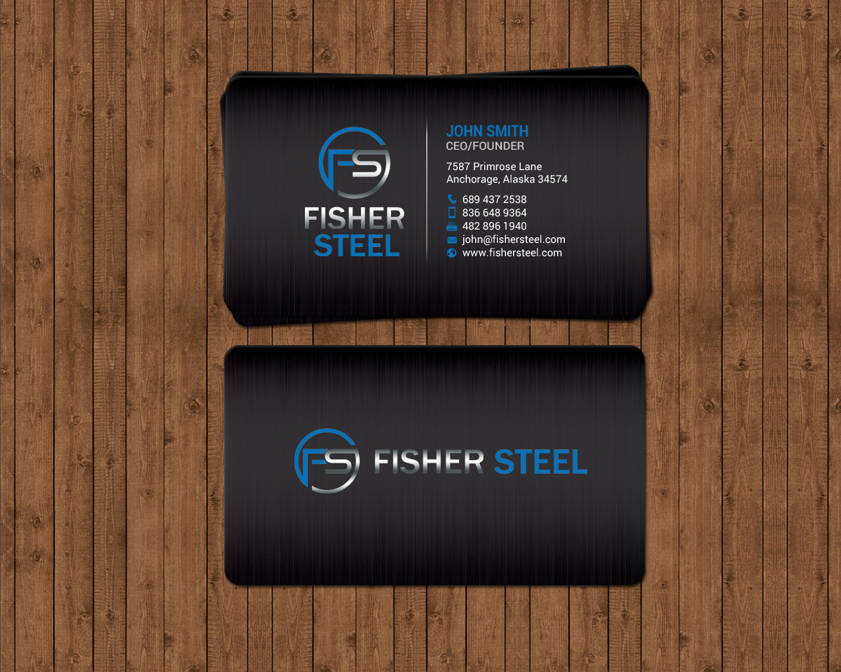 Diseño de Tarjeta de Presentación por chandrayaan.creative para Fisher Steel | Diseño #18840740