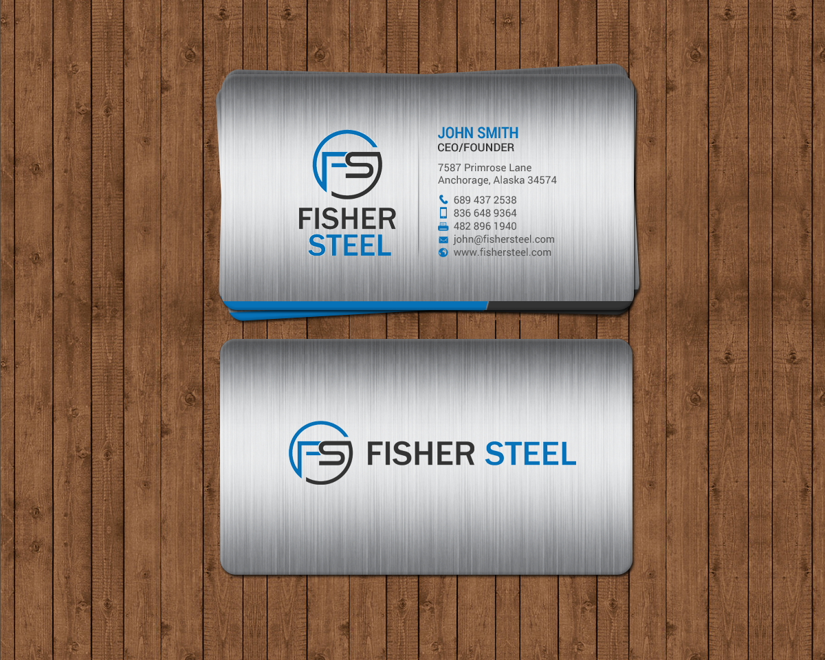 Business Card Design by chandrayaan.creative for Fisher Steel | Design #18840742
