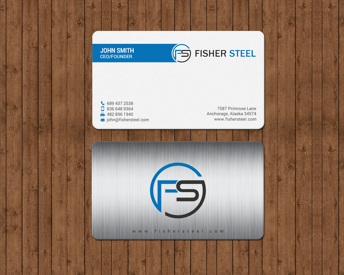 Business Card Design by chandrayaan.creative for Fisher Steel | Design #18840745
