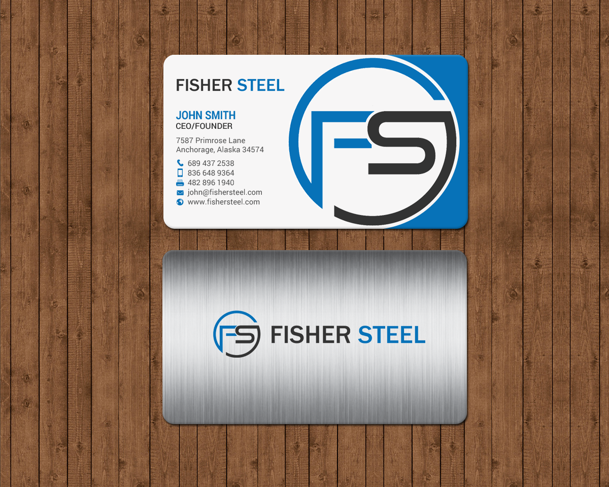 Business Card Design by chandrayaan.creative for Fisher Steel | Design #18840754