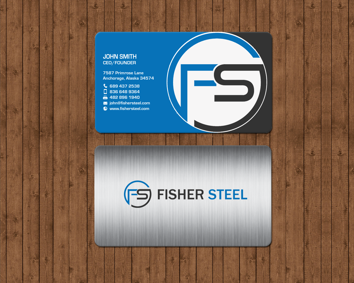 Business Card Design by chandrayaan.creative for Fisher Steel | Design #18840755