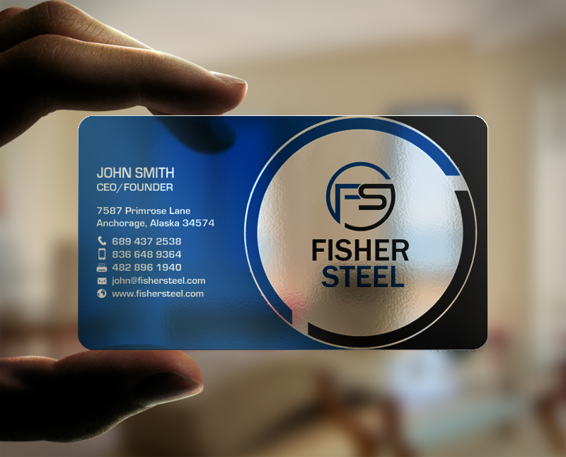 Business Card Design by chandrayaan.creative for Fisher Steel | Design #18843527