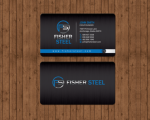 Diseño de Tarjeta de Presentación por chandrayaan.creative para Fisher Steel | Diseño: #18843529