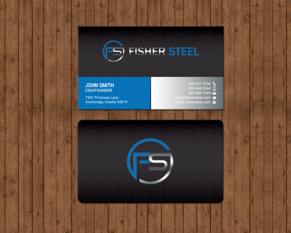 Business Card Design by chandrayaan.creative for Fisher Steel | Design #18843539