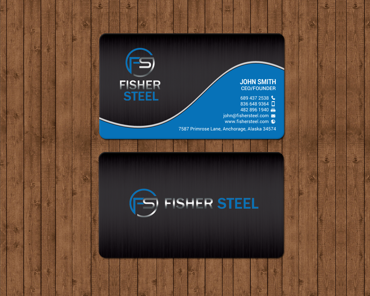 Business Card Design by chandrayaan.creative for Fisher Steel | Design #18843547