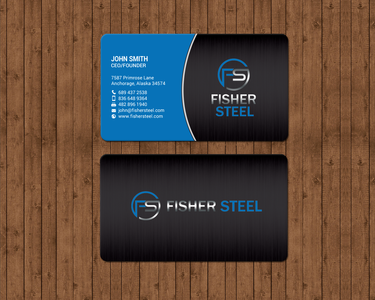 Business Card Design by chandrayaan.creative for Fisher Steel | Design #18843548