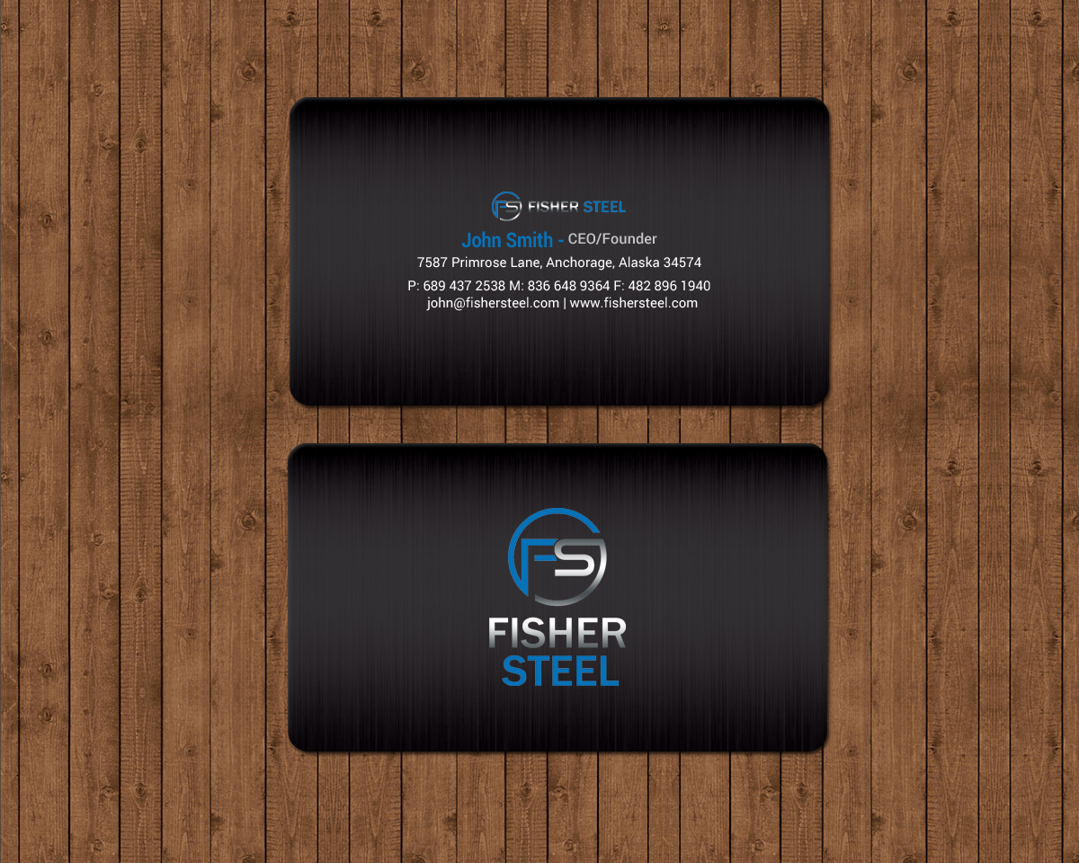 Business Card Design by chandrayaan.creative for Fisher Steel | Design #18843549