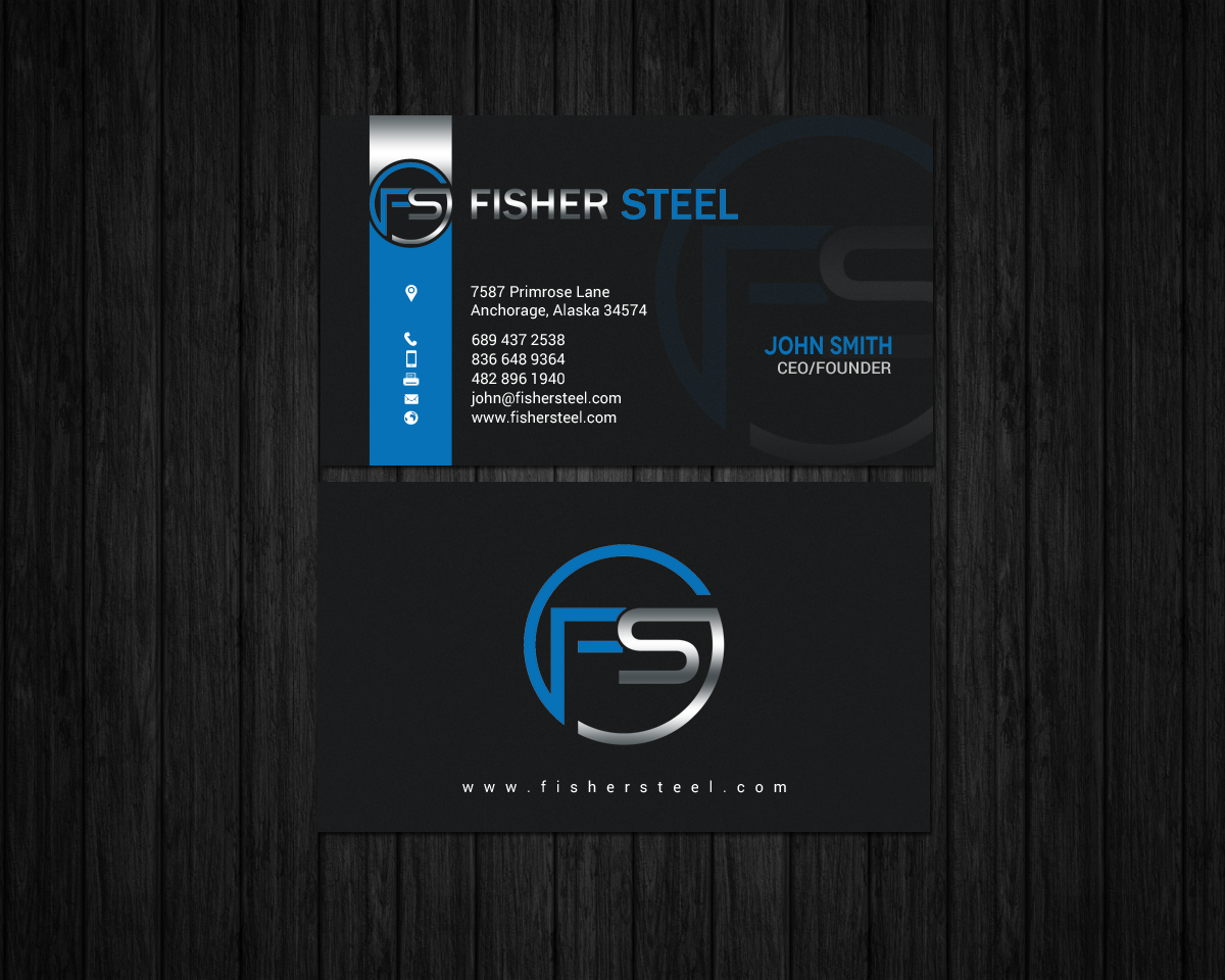 Business Card Design by chandrayaan.creative for Fisher Steel | Design #18843563