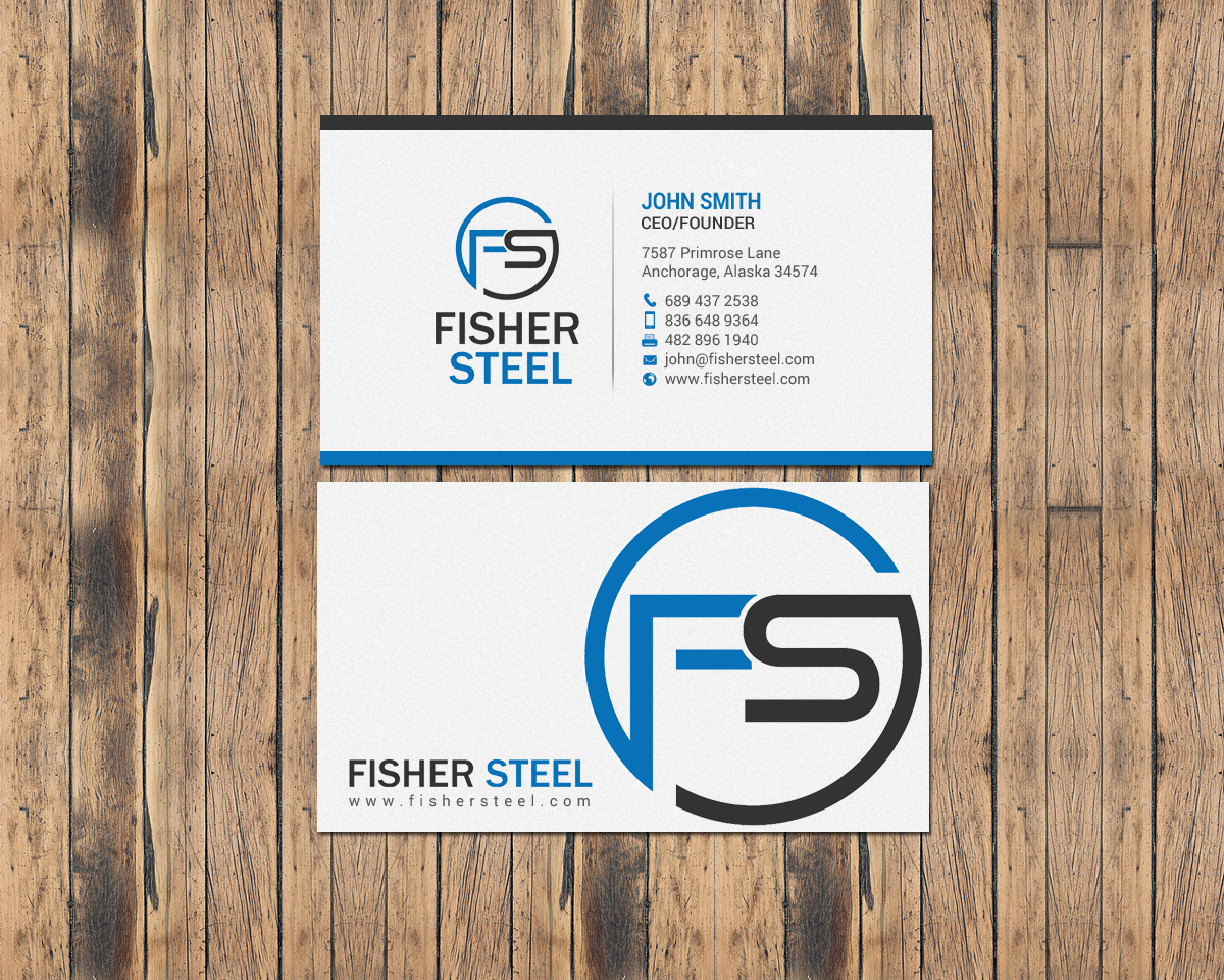 Business Card Design by chandrayaan.creative for Fisher Steel | Design #18843579