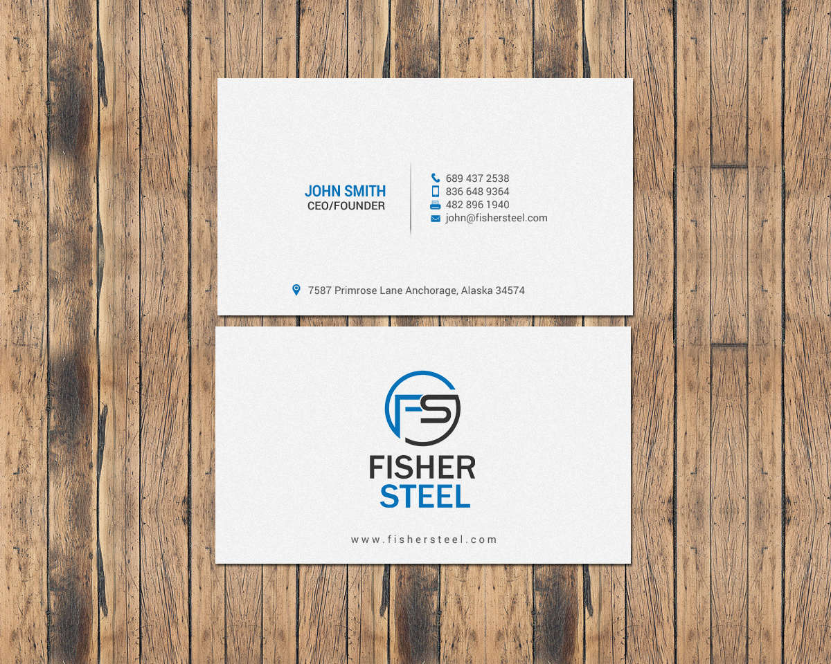 Business Card Design by chandrayaan.creative for Fisher Steel | Design #18843581