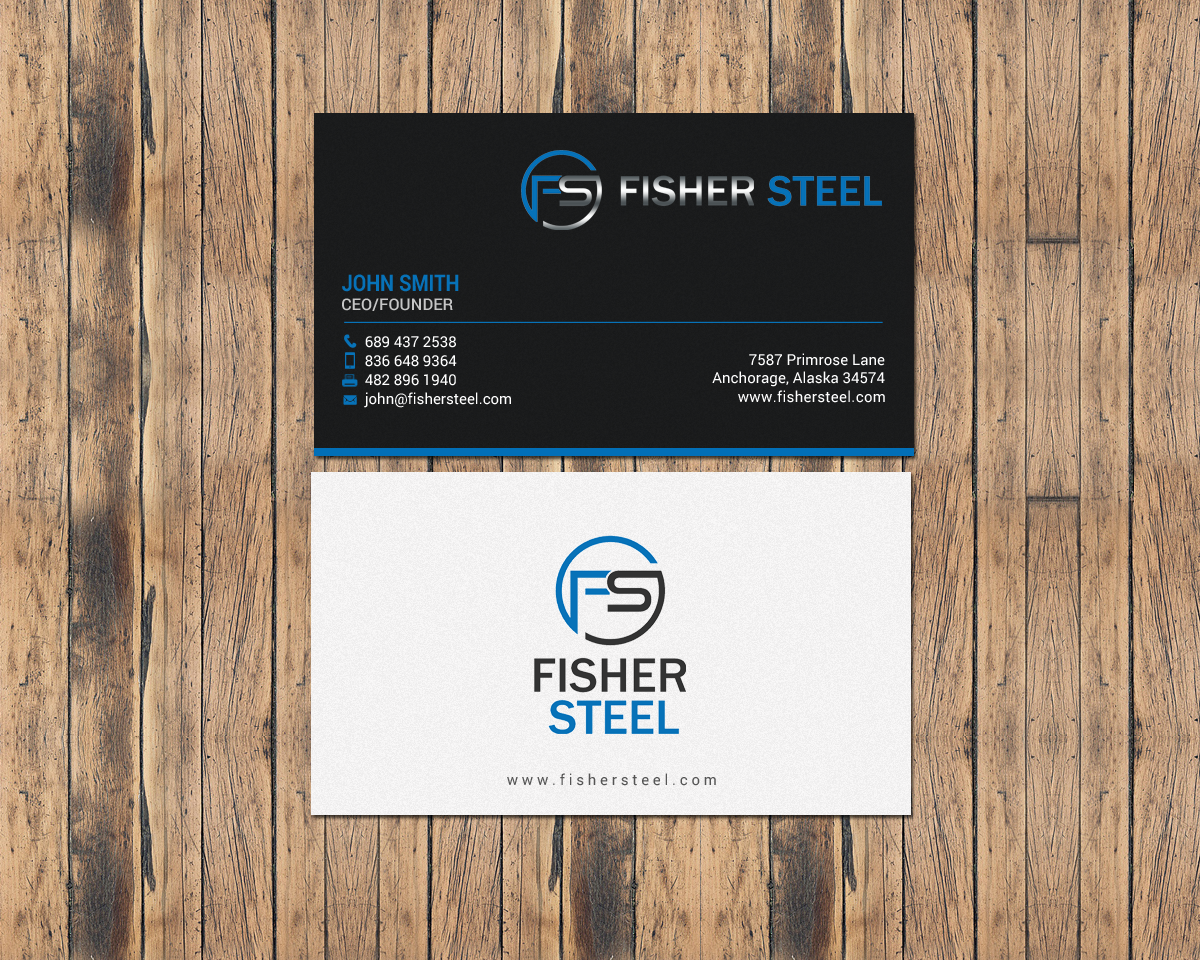 Business Card Design by chandrayaan.creative for Fisher Steel | Design #18844141
