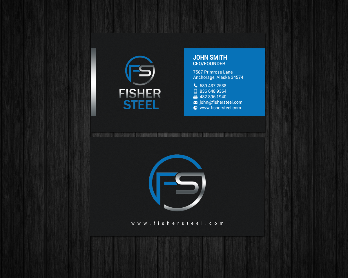 Business Card Design by chandrayaan.creative for Fisher Steel | Design #18844143