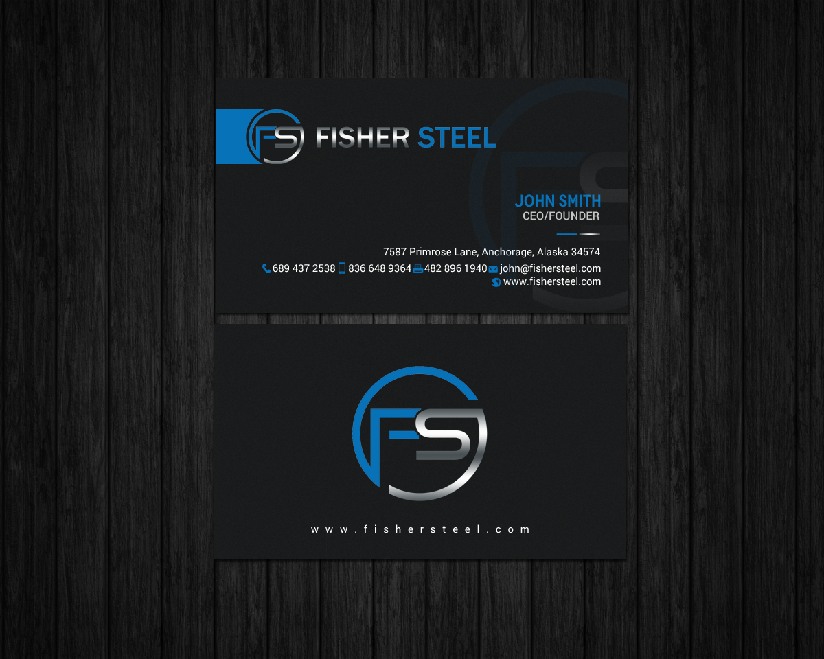 Business Card Design by chandrayaan.creative for Fisher Steel | Design #18844144