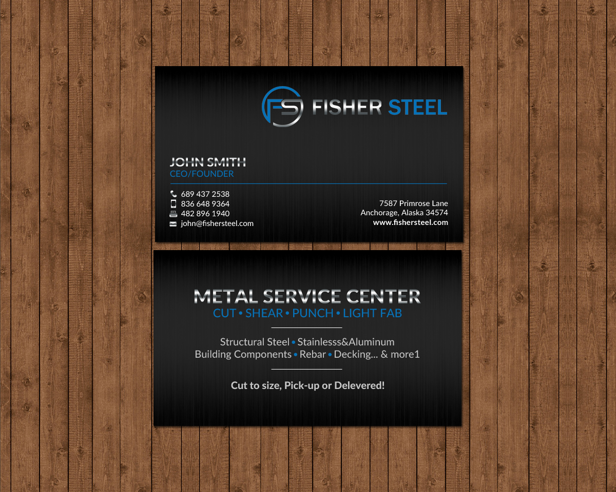 Business Card Design by chandrayaan.creative for Fisher Steel | Design #18851320