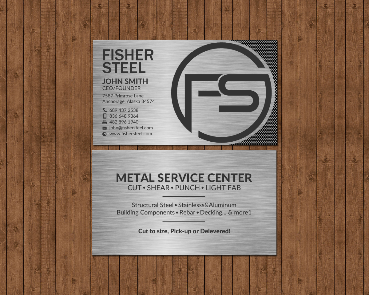 Business Card Design by chandrayaan.creative for Fisher Steel | Design #18851326