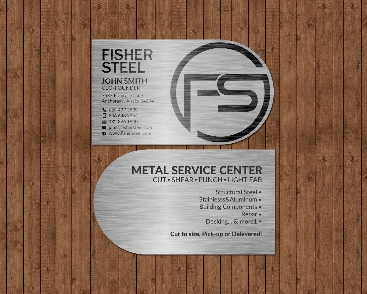 Business Card Design by chandrayaan.creative for Fisher Steel | Design #18851603