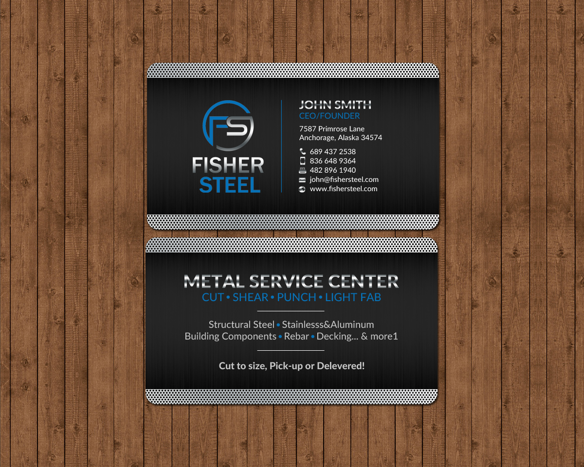 Business Card Design by chandrayaan.creative for Fisher Steel | Design #18851608